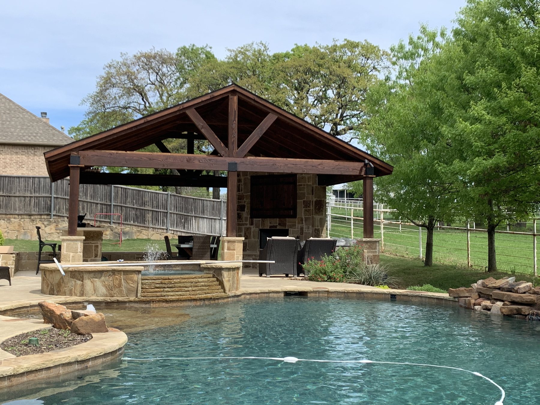 Venado Construction outdoor living space project on Milano Way in Keller, Texas