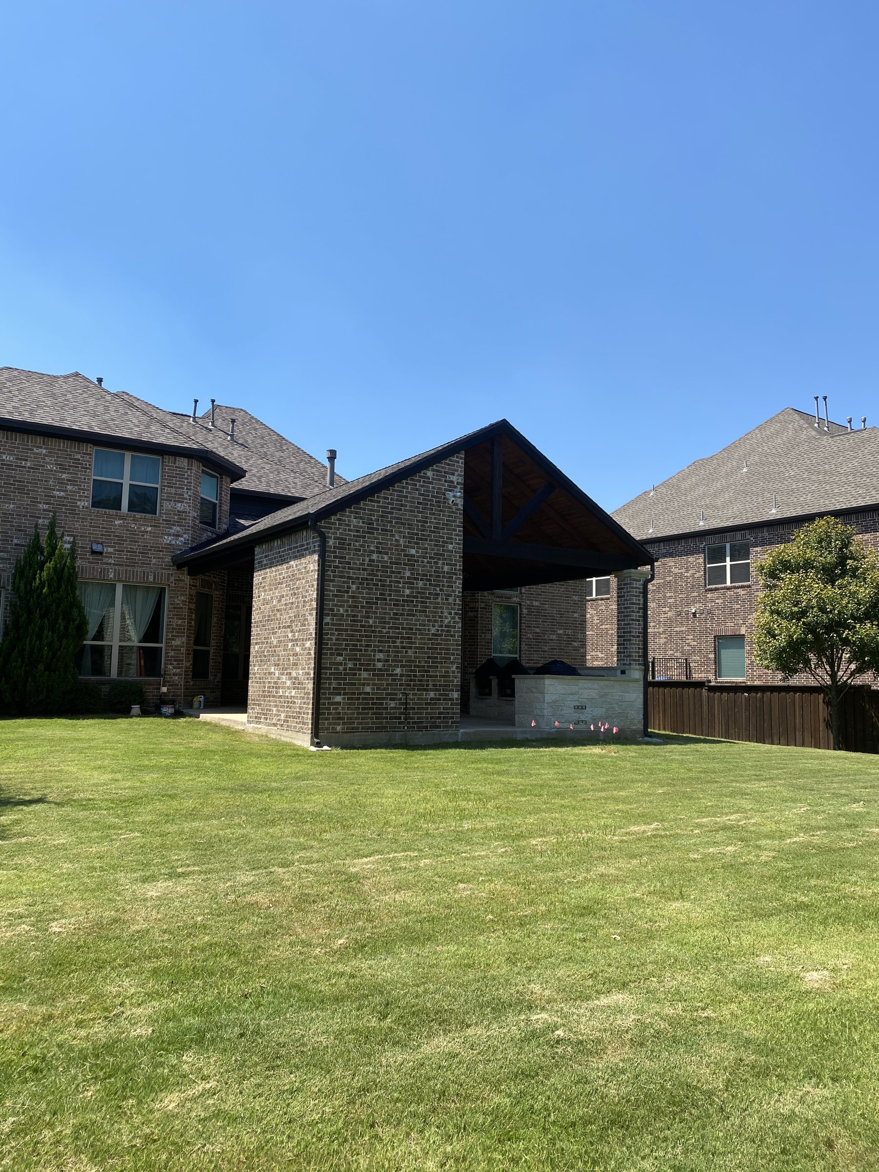 Venado Construction outdoor living space project on Orion Ct in Flower Mound, Texas