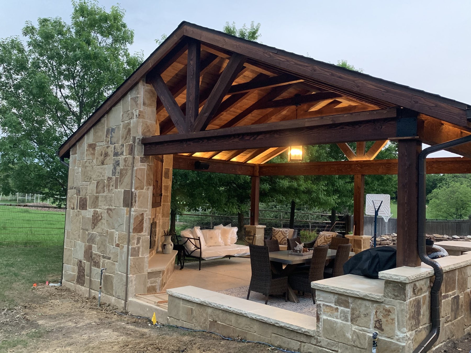 Venado Construction outdoor living space project on Milano Way in Keller, Texas