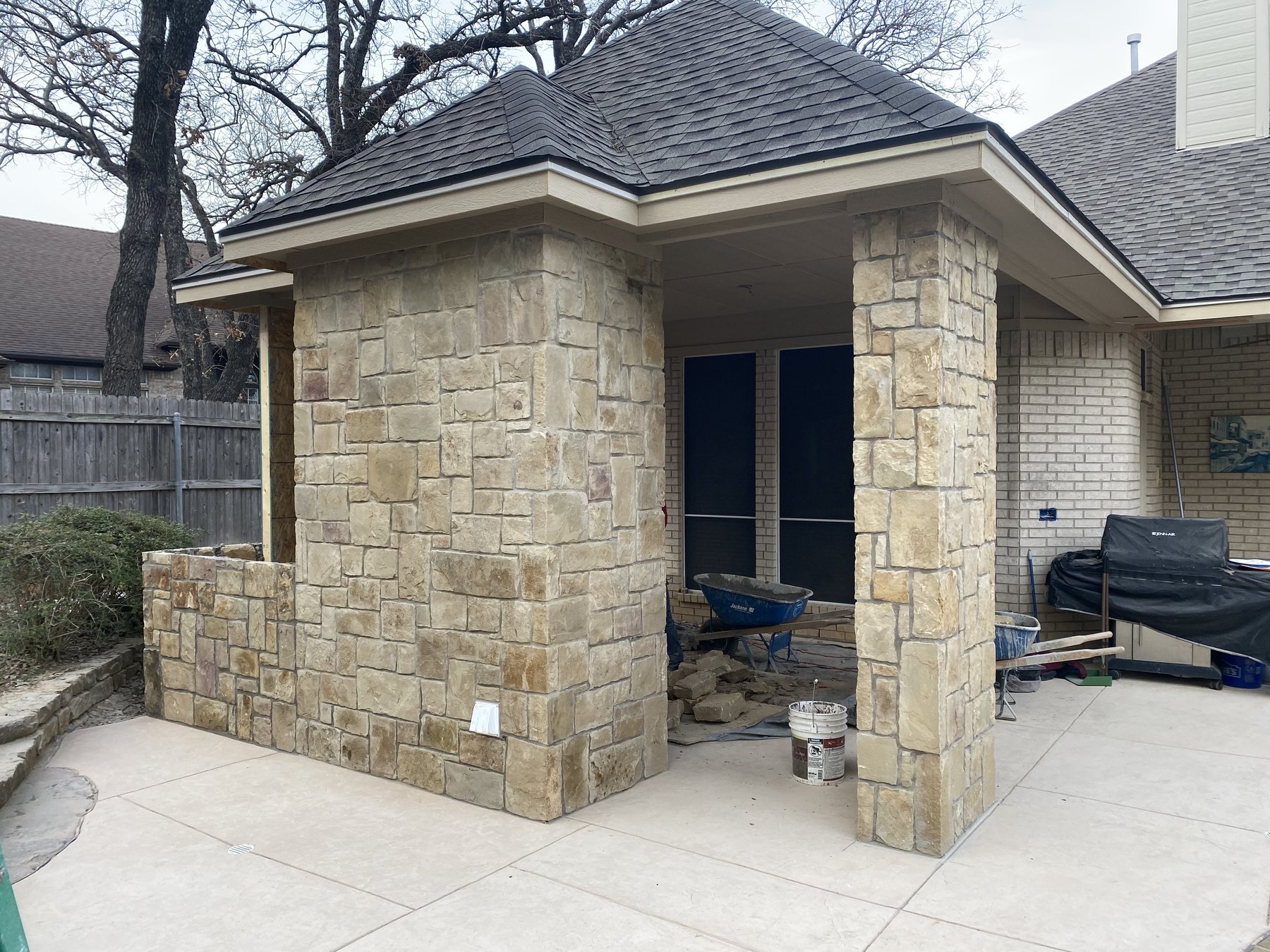 Venado Construction outdoor living space project on Timberlake Dr in Southlake, Texas